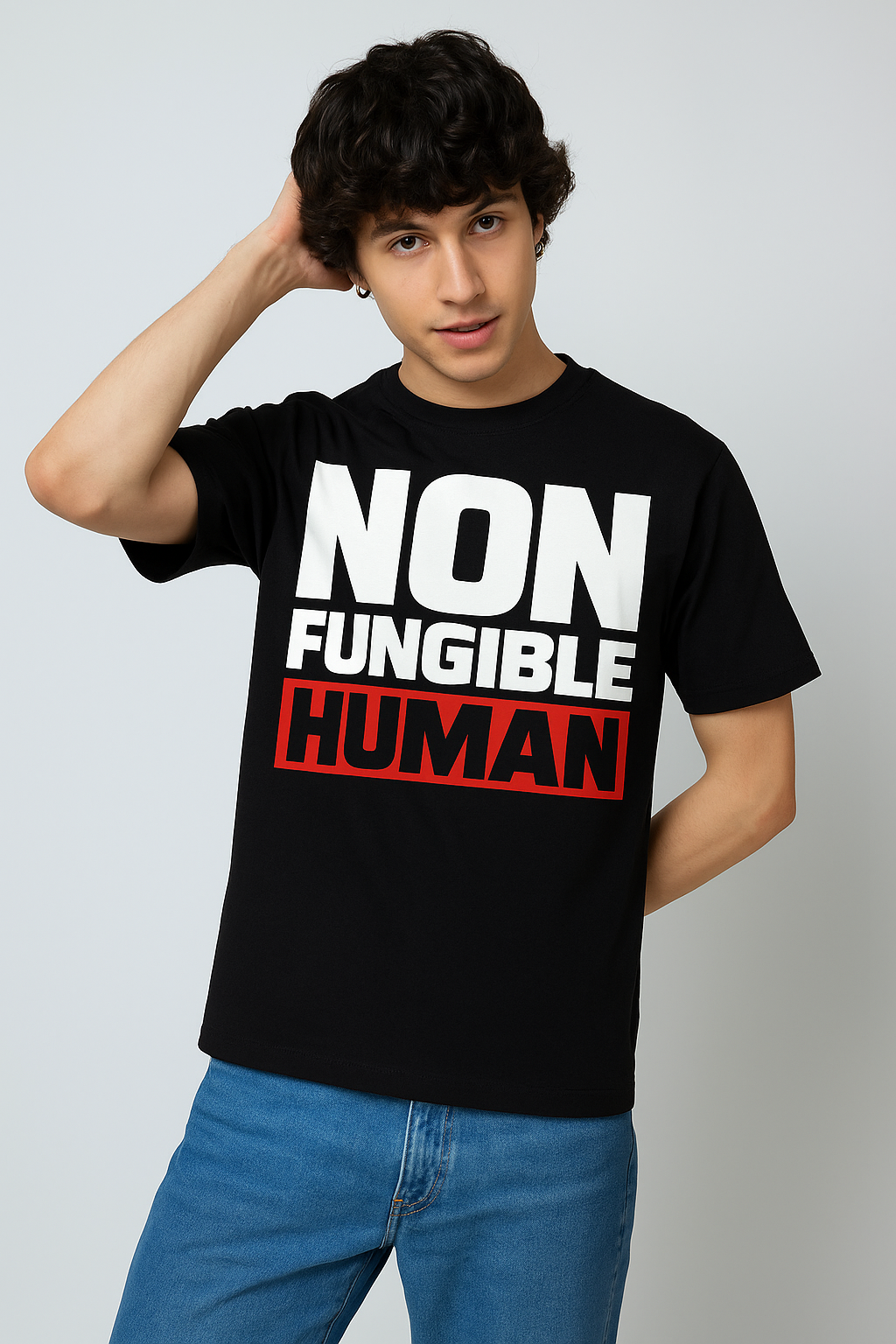 "NON FUNGIBLE HUMAN" - Premium Supima® Cotton T-Shirt