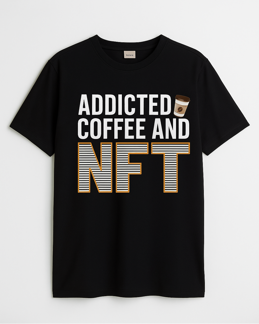 "ADDICTED COFFEE AND NFT" - Premium Supima® Cotton T-Shirt